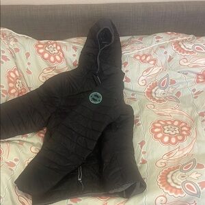 Black Hooded Puffer Jacket